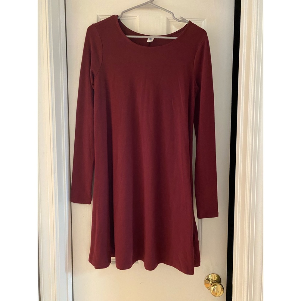 Old navy burgundy swing dress
